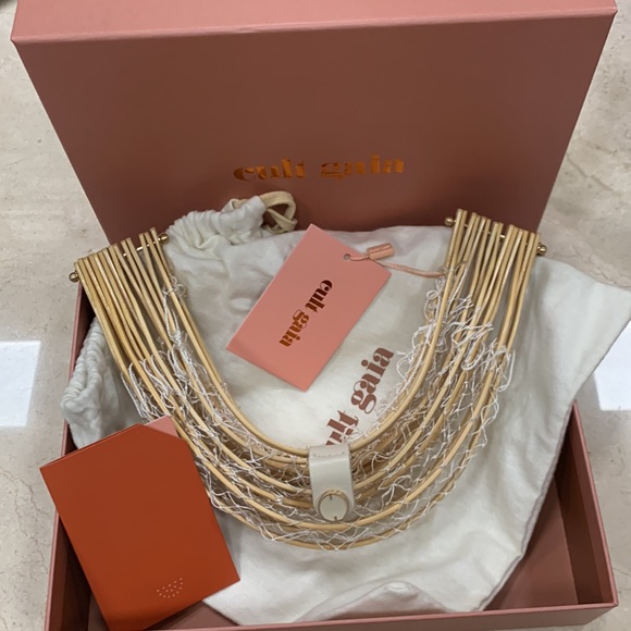 CULT GAIA ZADIE BAG IN NATURAL LUXURY DESIGNER PIECE OS - Picture 12 of 14